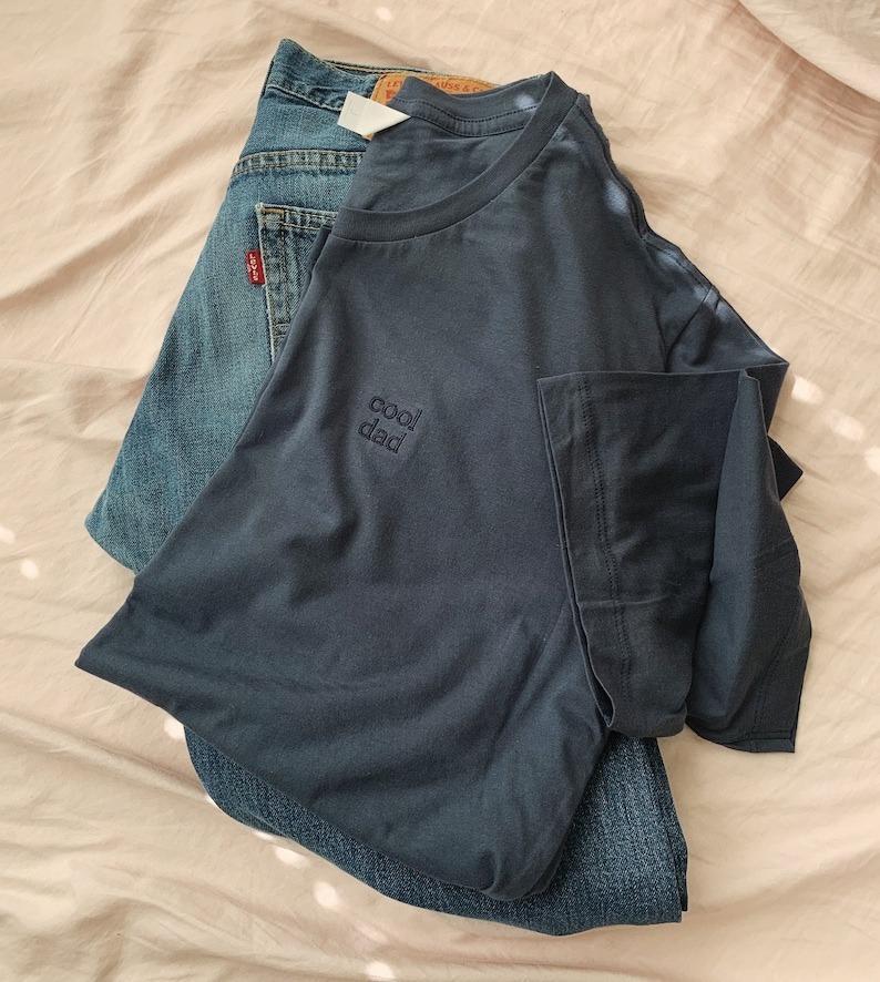 Cool Dad Embroidered T-shirt, Father’s Day Shirt, Dad Shirt, Gift for Dad, Father’s Day Gift, Dad gift, Pregnancy Announcement Shirt