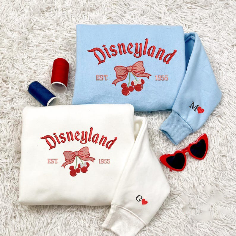 Valentine Embroidered Sweatshirt, Cherry Coquette Magical Land Hoodie, Magical Land Valentine Coquette Embroidered Shirt, Valentine Shirt