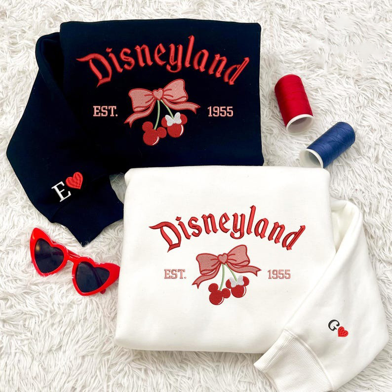 Valentine Embroidered Sweatshirt, Cherry Coquette Magical Land Hoodie, Magical Land Valentine Coquette Embroidered Shirt, Valentine Shirt
